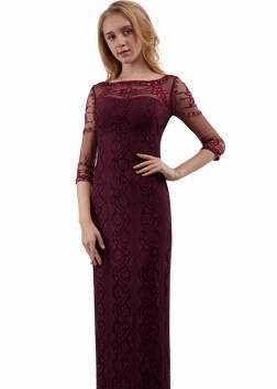 Miss Anne 217485 long dress with long sheer sleeves $349