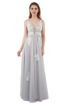 Miss Anne 218303 long Silver or White Formal gown $390