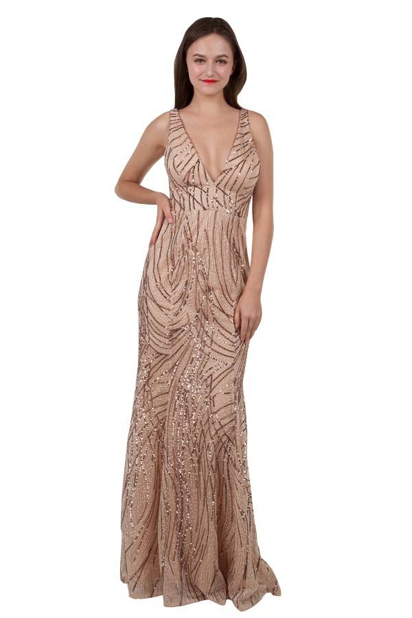 Miss Anne 219443 Venus Sequined Formal dress Evening gown $279