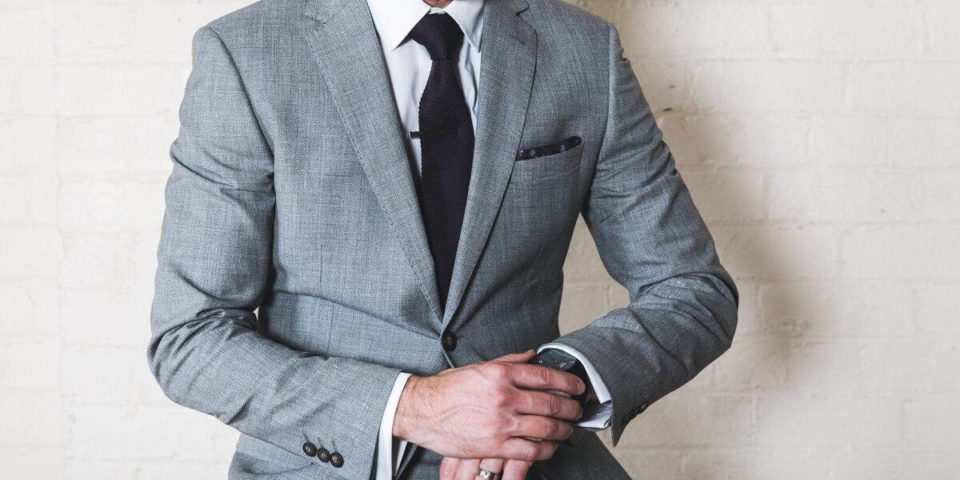 Aston A036018S Grey Suit Linen and Wool $450