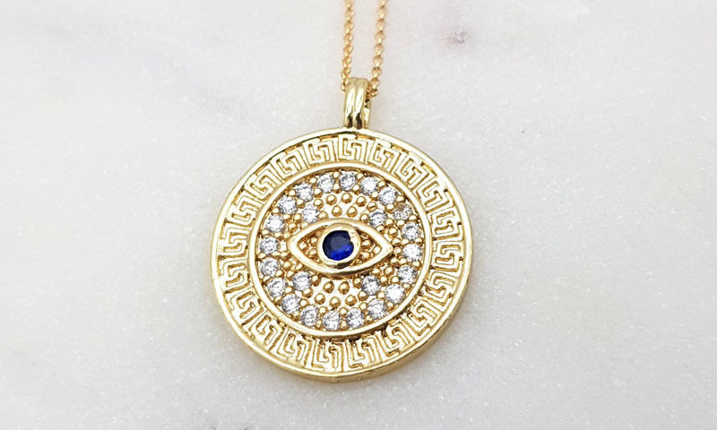 Chrysalini Mati Eye Greco necklace gold plated $25