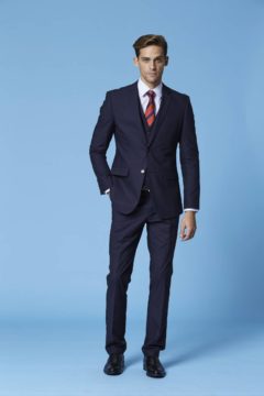 Deniro 92432 Slim fit Navy Blue 2 piece Suit WAS $220.00 NOW $150