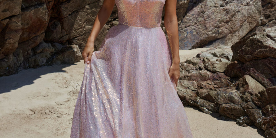 Tania Olsen PO946 sequined A-line strapless formal dress $699