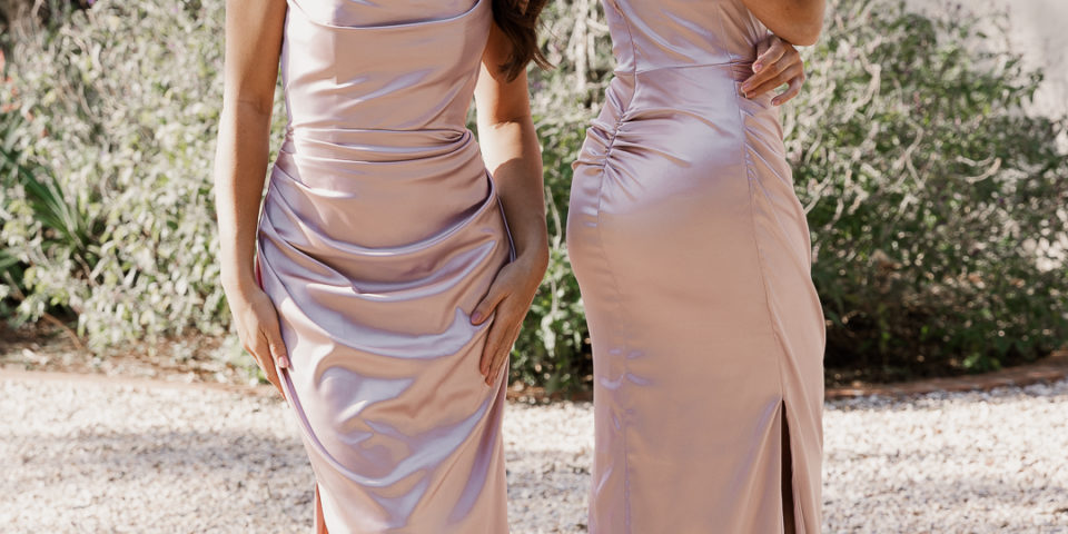Tania Olsen Colette strapless long silk satin dress $385
