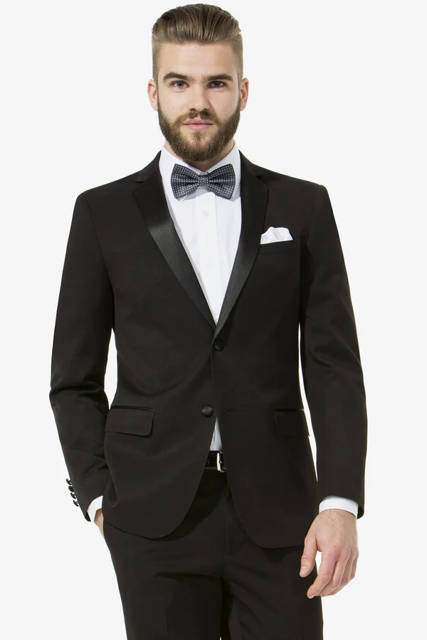 New England London black Dinner suit / Tuxedo 2 piece $329