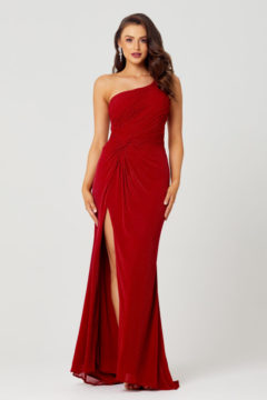 Tania Olsen PO884 Matilda one shoulder long red formal dress $379 LAST ONE!