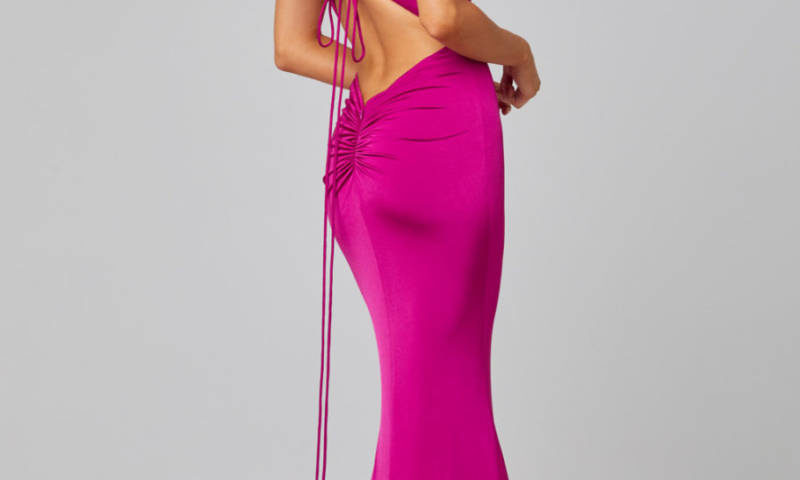 Poseur PO885 long Formal Dress Fuschia $399 ONLY ONE LEFT!
